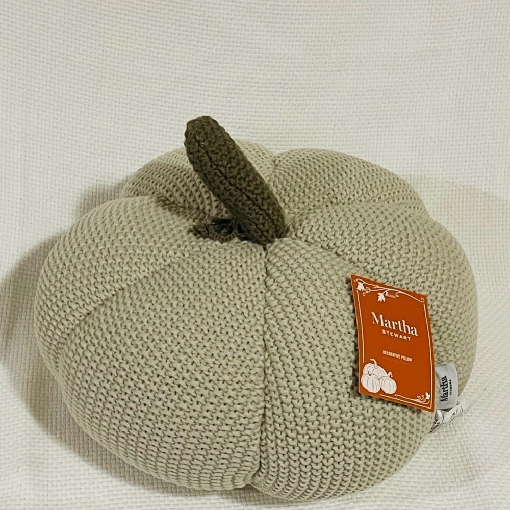 Martha Stewart Crochet Shaped Pumpkin Pillow